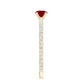 Natural Ruby Promise Ring with Diamond for Women