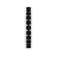 Natural Channel Set Black Spinel Eternity Ring for Anniversary