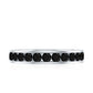 Natural Channel Set Black Spinel Eternity Ring for Anniversary