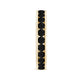 Natural Channel Set Black Spinel Eternity Ring for Anniversary