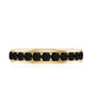 Natural Channel Set Black Spinel Eternity Ring for Anniversary