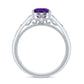 Vintage Looking 1.2 Carat Amethyst Celtic Engagement Ring with Surprise Diamond