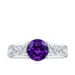 Vintage Looking 1.2 Carat Amethyst Celtic Engagement Ring with Surprise Diamond