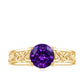 Vintage Looking 1.2 Carat Amethyst Celtic Engagement Ring with Surprise Diamond