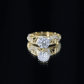 Round Cut Moissanite Vintage Engagement Ring With Diagonal Prongs