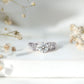 Round Cut Moissanite Vintage Engagement Ring With Diagonal Prongs
