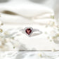 Heart Shape Pink Tourmaline Engagement Ring with Diamond Halo