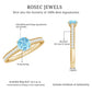Certified Real Aquamarine Solitaire Ring with Diamond Side Stones