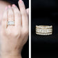 Certified Moissanite Wide Wedding Band Ring