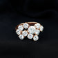 Certified Round Moissanite Cluster Engagement Ring for Women