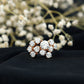 Certified Round Moissanite Cluster Engagement Ring for Women