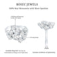Certified Round Moissanite Cluster Engagement Ring for Women