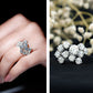 Certified Round Moissanite Cluster Engagement Ring for Women