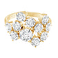 Certified Round Moissanite Cluster Engagement Ring for Women