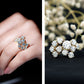 Certified Round Moissanite Cluster Engagement Ring for Women