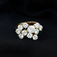 Certified Round Moissanite Cluster Engagement Ring for Women