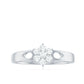 Anillo de promesa en forma de flor con diamantes, inspirado en la naturaleza, para propuesta de matrimonio