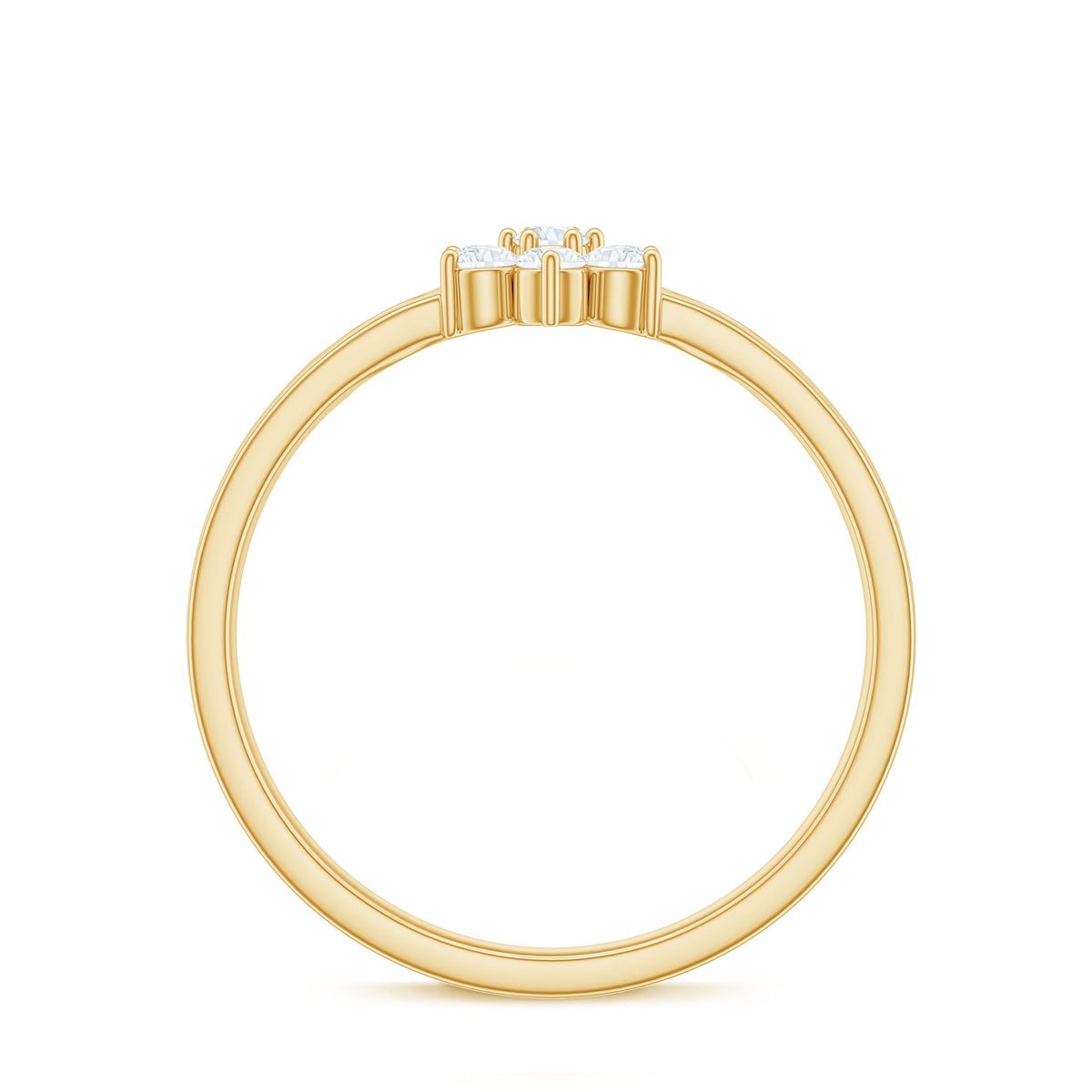 Anillo de promesa en forma de flor con diamantes, inspirado en la naturaleza, para propuesta de matrimonio