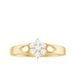 Anillo de promesa en forma de flor con diamantes, inspirado en la naturaleza, para propuesta de matrimonio