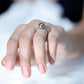 Anillo de compromiso con perla negra de Tahití genuina, seleccionado a mano