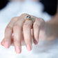 Anillo de compromiso con perla negra de Tahití genuina, seleccionado a mano