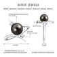 Tahitian Black Pearl Bypass Engagement Ring with Diamond