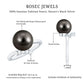 8 Carat Designer Tahitian Pearl Solitaire Ring with Diamond