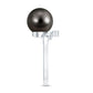 8 Carat Designer Tahitian Pearl Solitaire Ring with Diamond