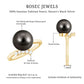8 Carat Designer Tahitian Pearl Solitaire Ring with Diamond