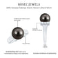 8 Carat Real Tahitian Black Pearl Solitaire Engagement Ring