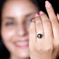 Natural Tahitian Black Pearl Diamond Vintage Engagement Ring