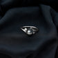Natural Tahitian Black Pearl Diamond Vintage Engagement Ring