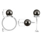 8 Carat Solitaire Tahitian Pearl Bypass Engagement Ring with Diamond