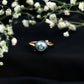 8 Carat Solitaire Tahitian Pearl Bypass Engagement Ring with Diamond