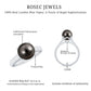 7.5 CT Classic Tahitian Pearl Solitaire Ring with Surprise Diamond