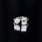Toi Et Moi Moissanite Engagement Ring for Women