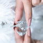 Anillo de compromiso de moissanita talla princesa con certificado