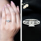 Anillo de compromiso de moissanita talla princesa con certificado
