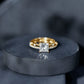Anillo de compromiso de moissanita talla princesa con certificado