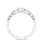 1.8 Carat Emerald Cut Moissanite Solitaire Engagement Double Band Ring