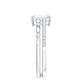1.8 Carat Emerald Cut Moissanite Solitaire Engagement Double Band Ring