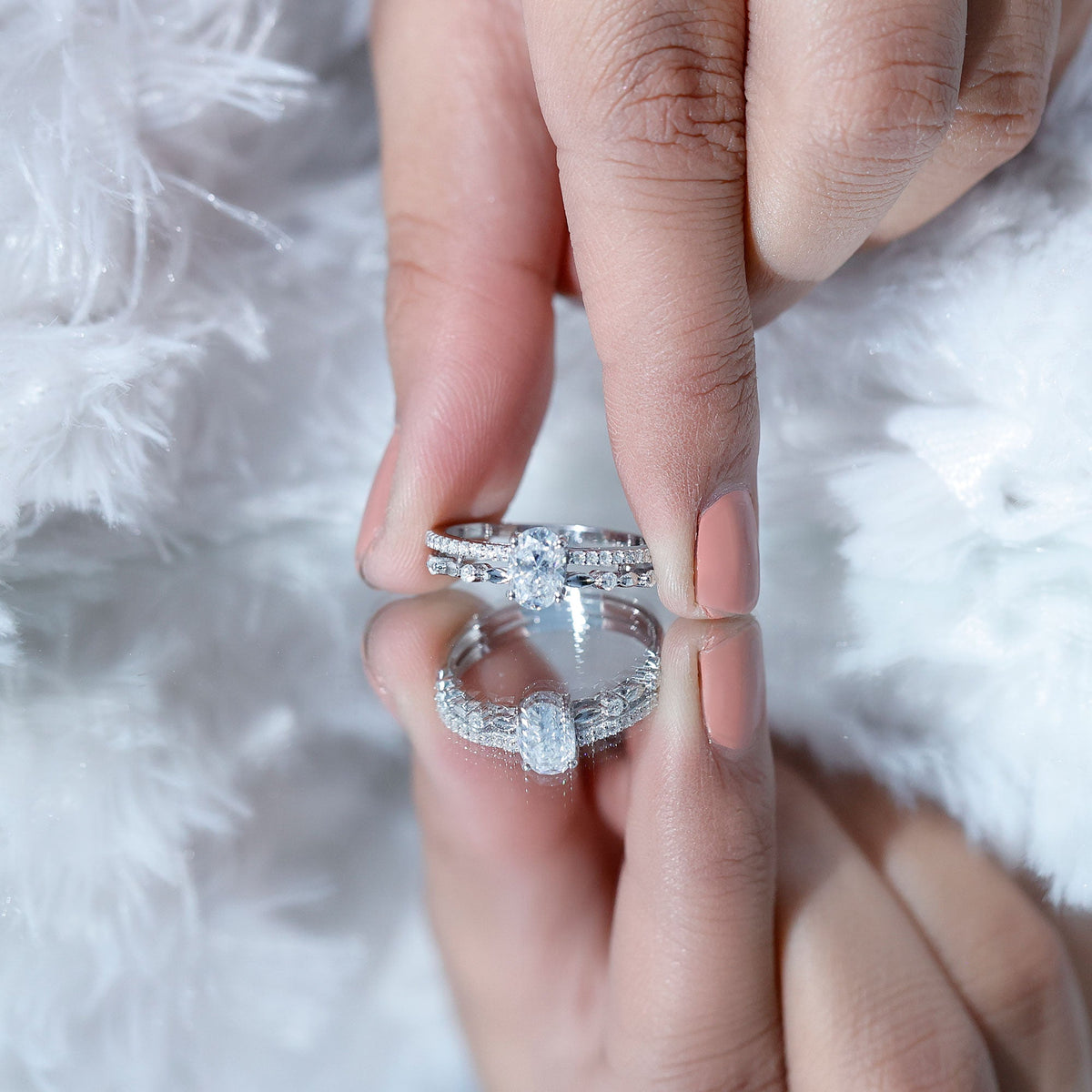 Oval Cut Moissanite Engagement Ring For Women