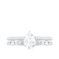 Pear Shaped Moissanite Double Band Engagement Ring