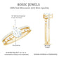 Pear Shaped Moissanite Double Band Engagement Ring