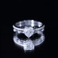 1.5 Carat Heart Moissanite Solitaire Double Band Ring Set