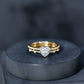 1.5 Carat Heart Moissanite Solitaire Double Band Ring Set