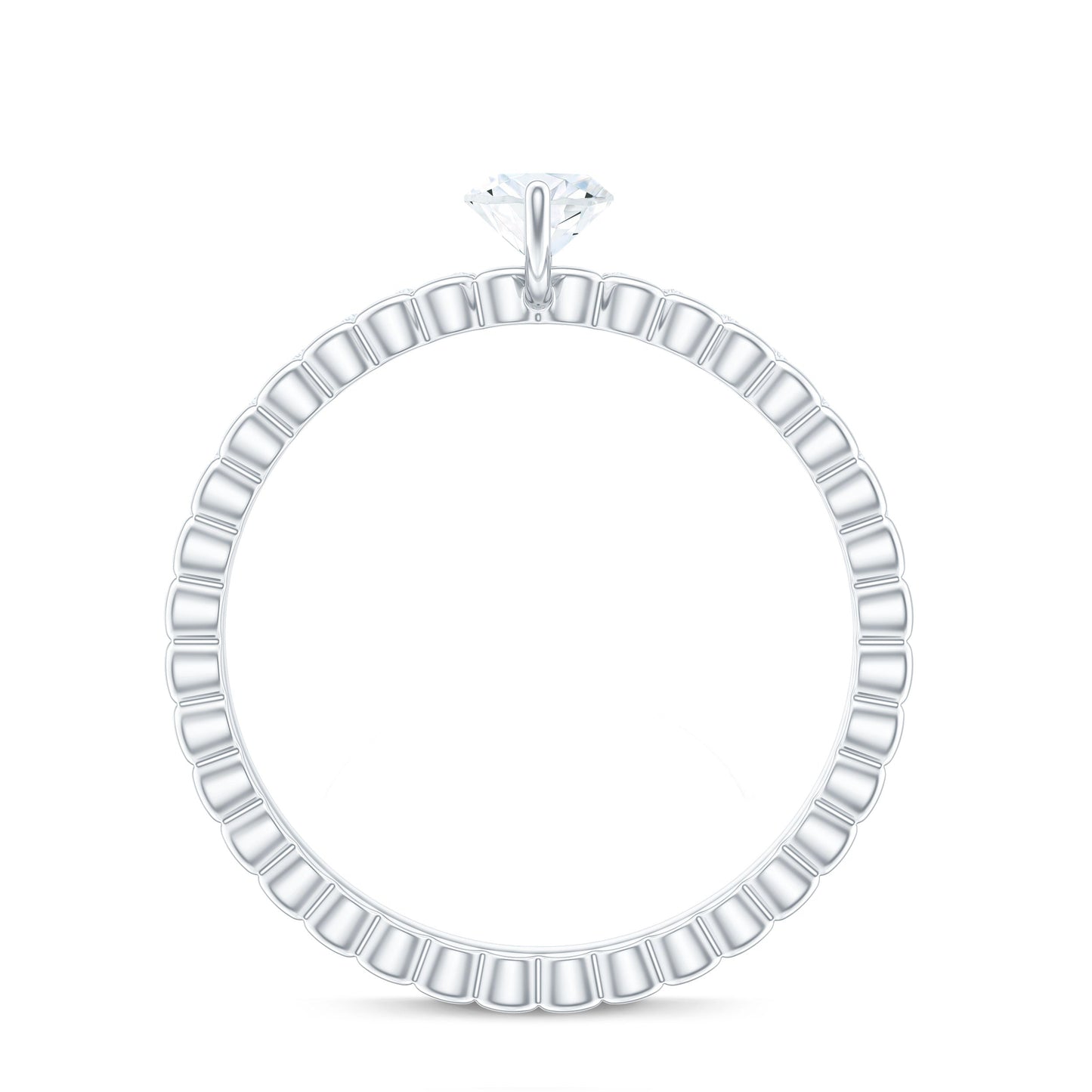 Anillo de compromiso solitario de moissanita con corte marquesa