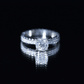 1.7 Carat Certified Cushion Cut Moissanite Solitaire Engagement Ring