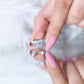 1.7 Carat Certified Cushion Cut Moissanite Solitaire Engagement Ring