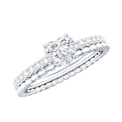 Heart Shape Moissanite Designer Engagement Ring for Women